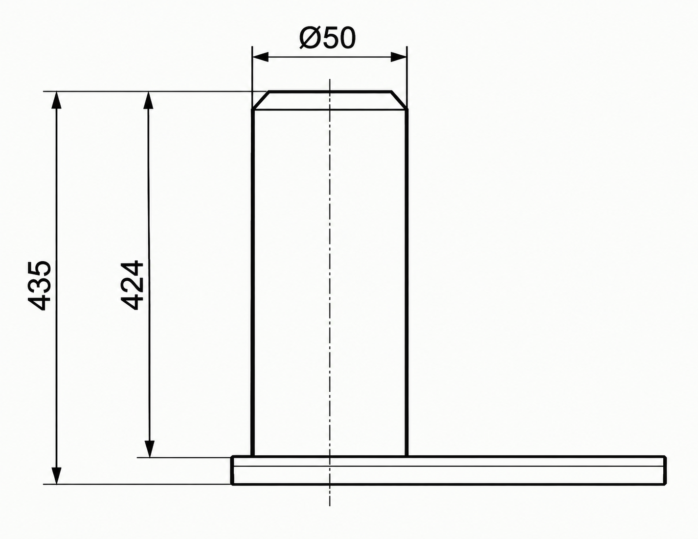 SWORZEŃ FI. 50 - L = 424mm
