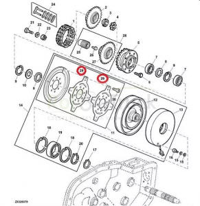 Tarcza sprzęgła John Deere 6000 7000   AZ101305