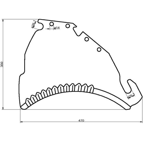 Nóż do przyczepy samozbierającej Strautmann SM04250, 41018500 +